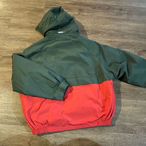 Vtg Nautica Mens 2 in 1 Coat Quilted Lined Layered Hidden Hood Colorblock Sz M - Picture 6 of 14